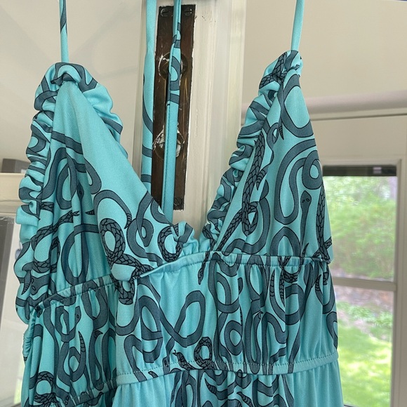 🏝️ Mara Hoffman Dress Small Teal - Picture 4 of 11